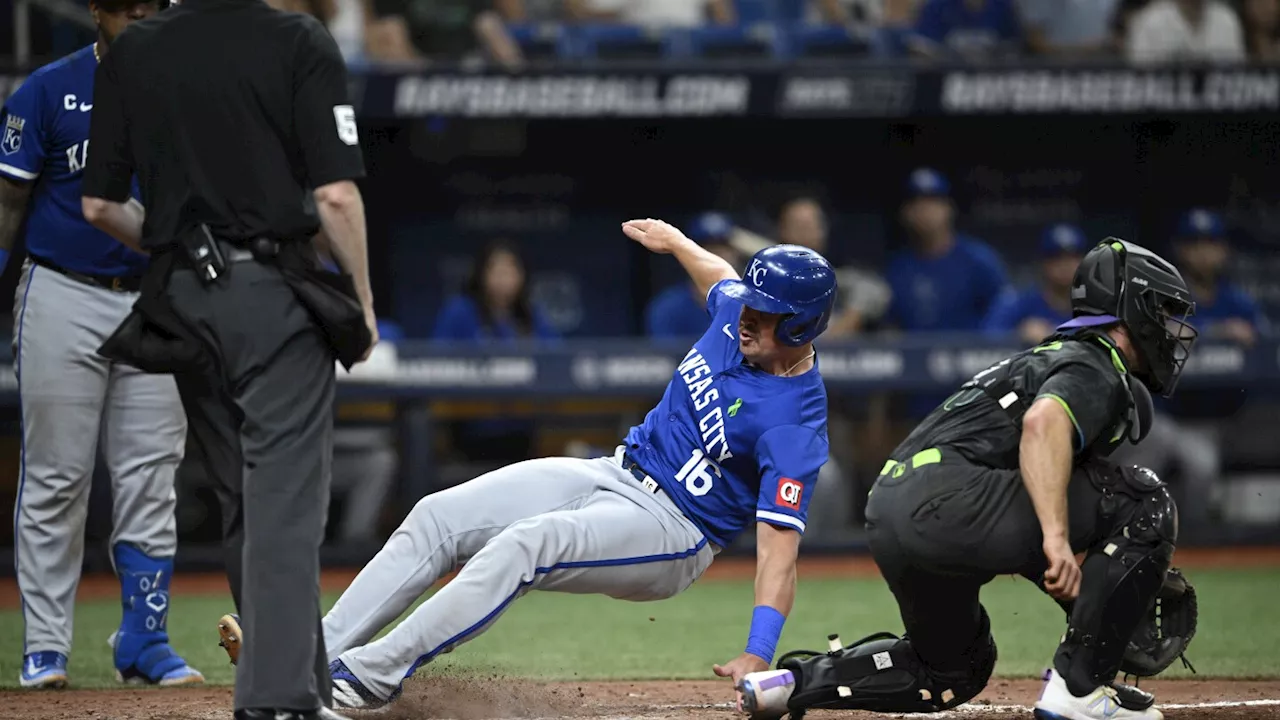 Royals extend their win streak to eight games, score three in the 11th to beat Rays 7-4