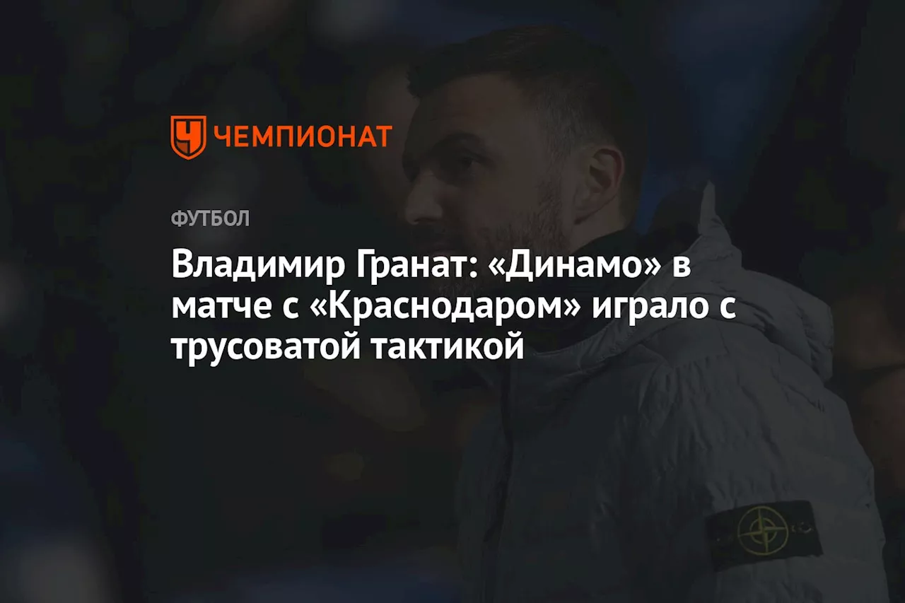 Владимир Гранат: «Динамо» в матче с «Краснодаром» играло с трусоватой тактикой