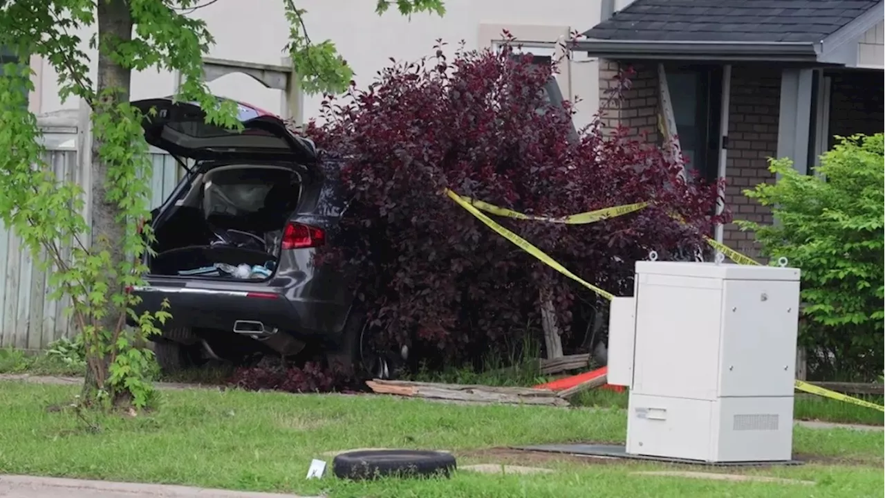 Female driver dead after vehicle crashes into Oshawa home