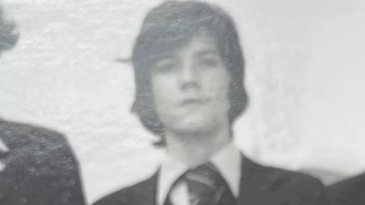 Recognise this familiar scowl? Television star pictured aged 16 in 1975 just weeks before leaving...