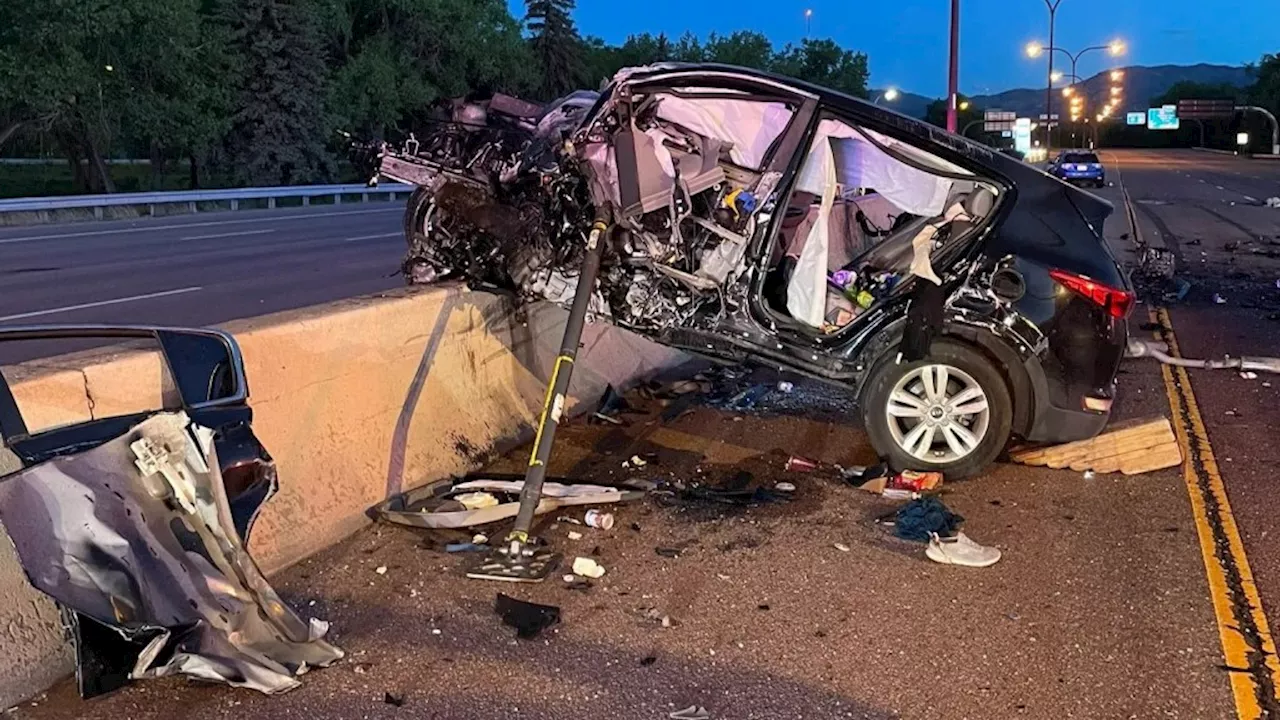 Two drivers, one pedestrian dead after I-25 crash in Colorado Springs