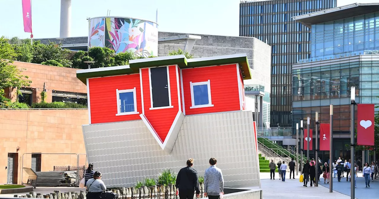 Upside down house arrives in Liverpool ONE