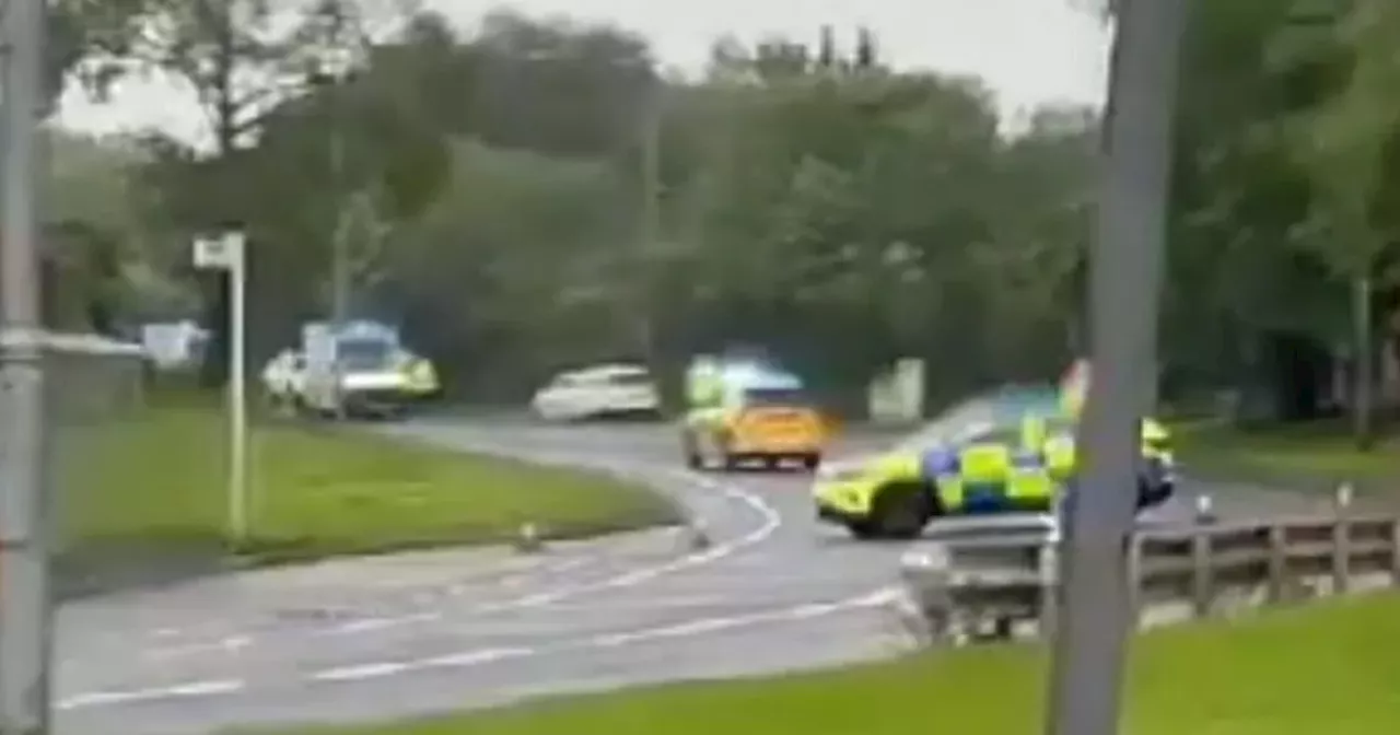 Cumbernauld road closed after person hit by car as police and paramedics descend