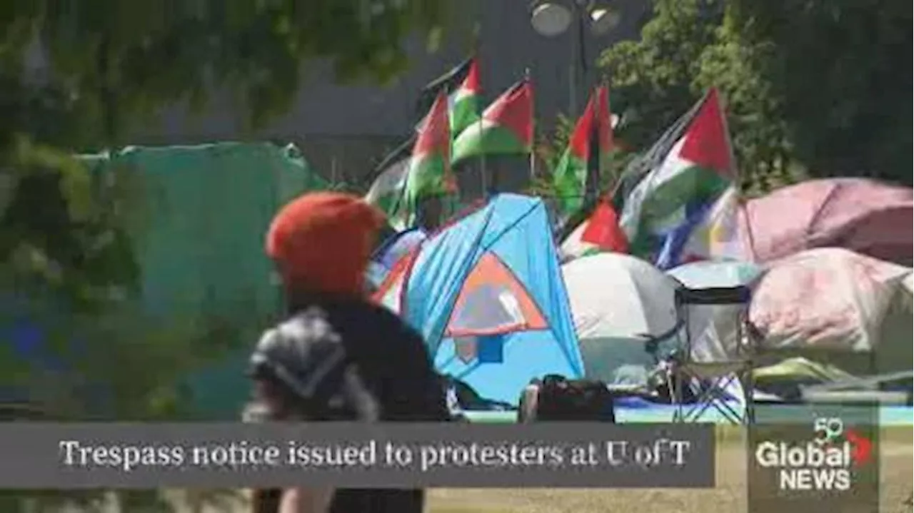 New deadline for U of T pro-Palestinian protesters | Watch News Videos Online