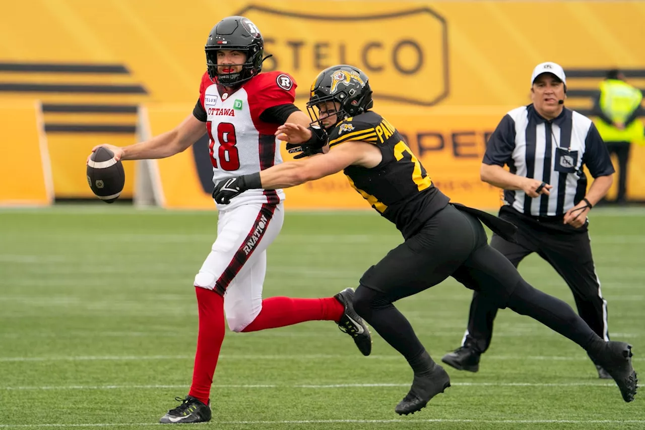 Dustin Crum leads Redblacks past Tiger-Cats 31-22 in CFL pre-season