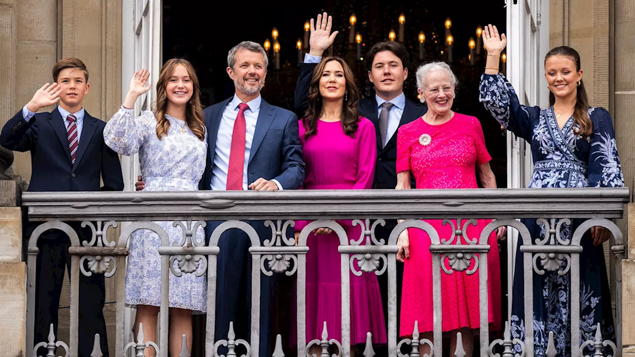 Danish royals make landmark balcony appearance for King Frederik's 56th birthday