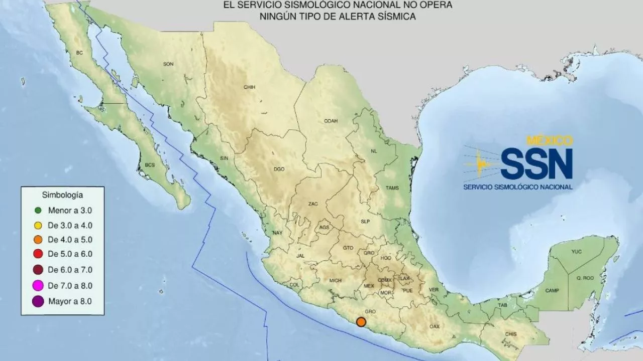 Temblor hoy en México, domingo 26 de mayo: sismo de magnitud 4 sacude playas de Guerrero