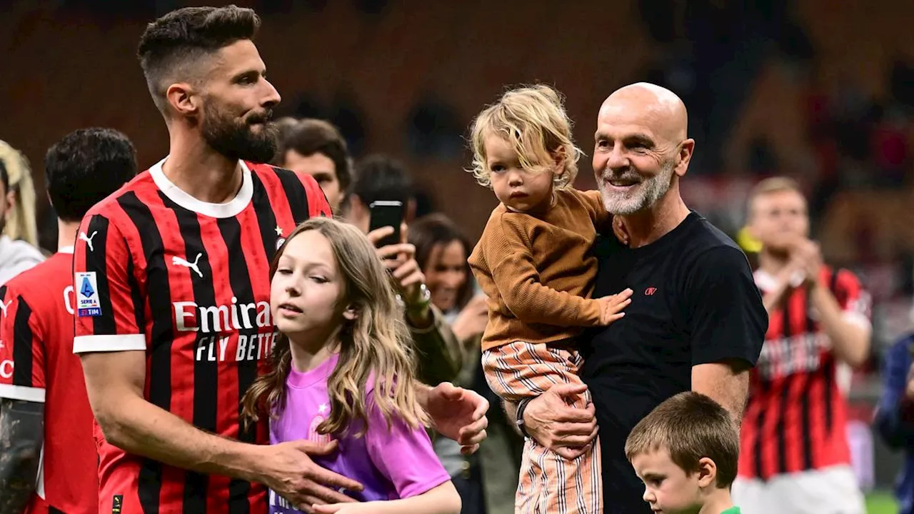 Momen Perpisahan Stefano Pioli dan Olivier Giroud di Laga AC Milan Vs Salernitana