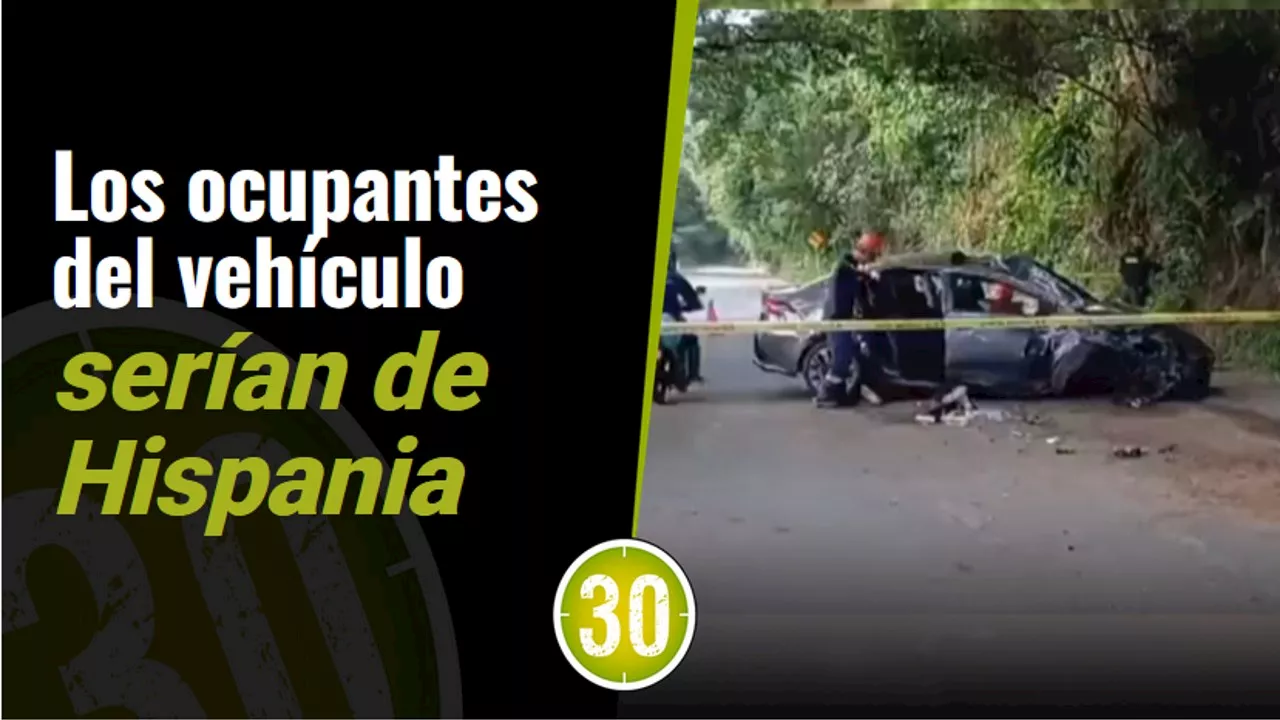 Dos muertos y un herido deja aparatoso accidente entre Hispania y Andes