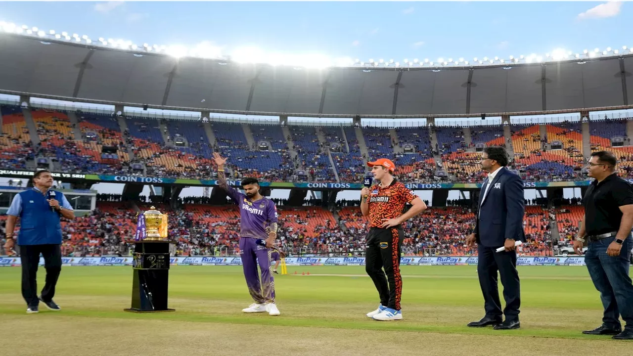 KKR vs SRH : फाइनल मैच में टॉस जीतकर पैट कमिंस ने चुनी बल्लेबाजी, ऐसी है दोनों टीमों की प्लेइंग-11