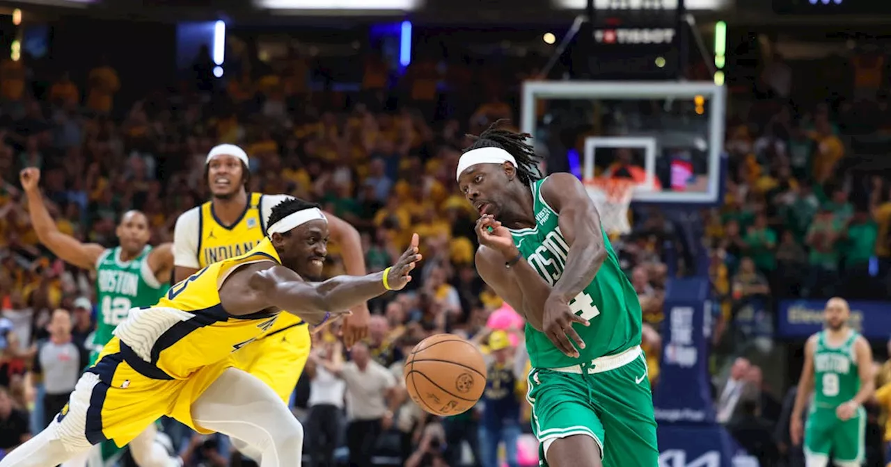 Celtics surge late vs. Pacers, take 3-0 lead in East finals