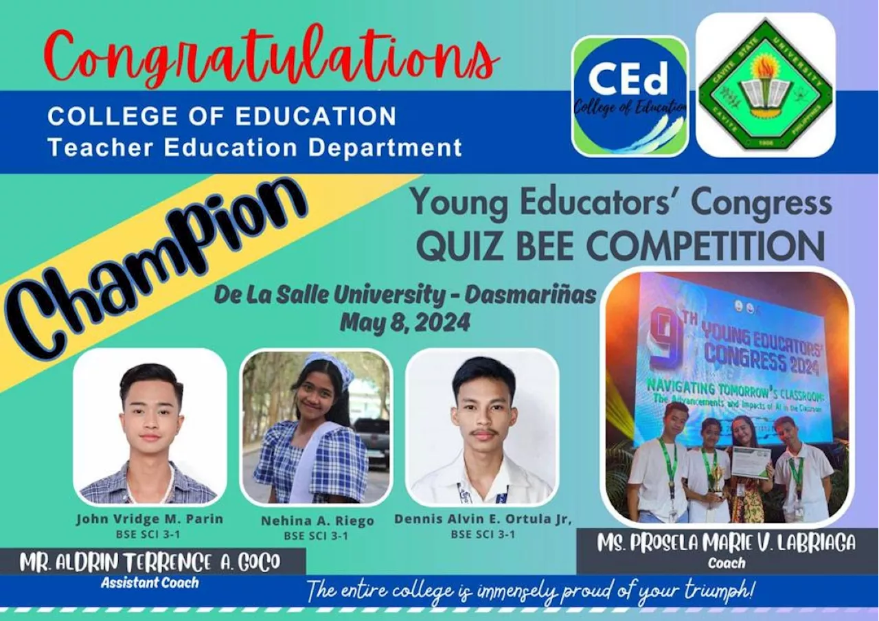 CvSU students hailed YEC quiz bee champs, best in instructional material