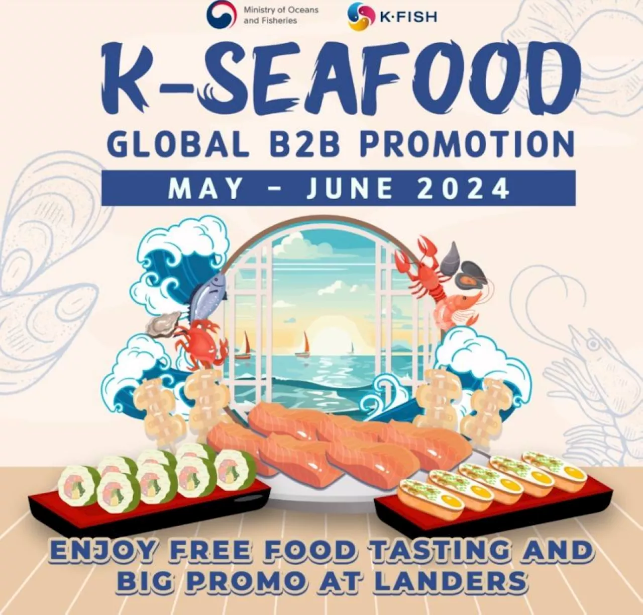 Enjoy free taste of K-Seafood at Landers Superstore