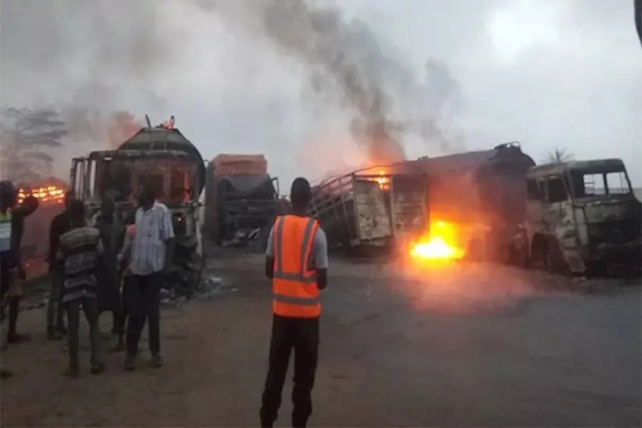 Gridlock as petrol tanker explodes on Lagos-Ibadan Expressway