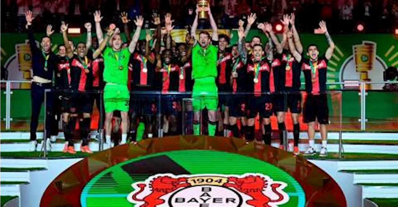 Xhaka scores as 10-man Leverkusen lift German Cup to claim a first double