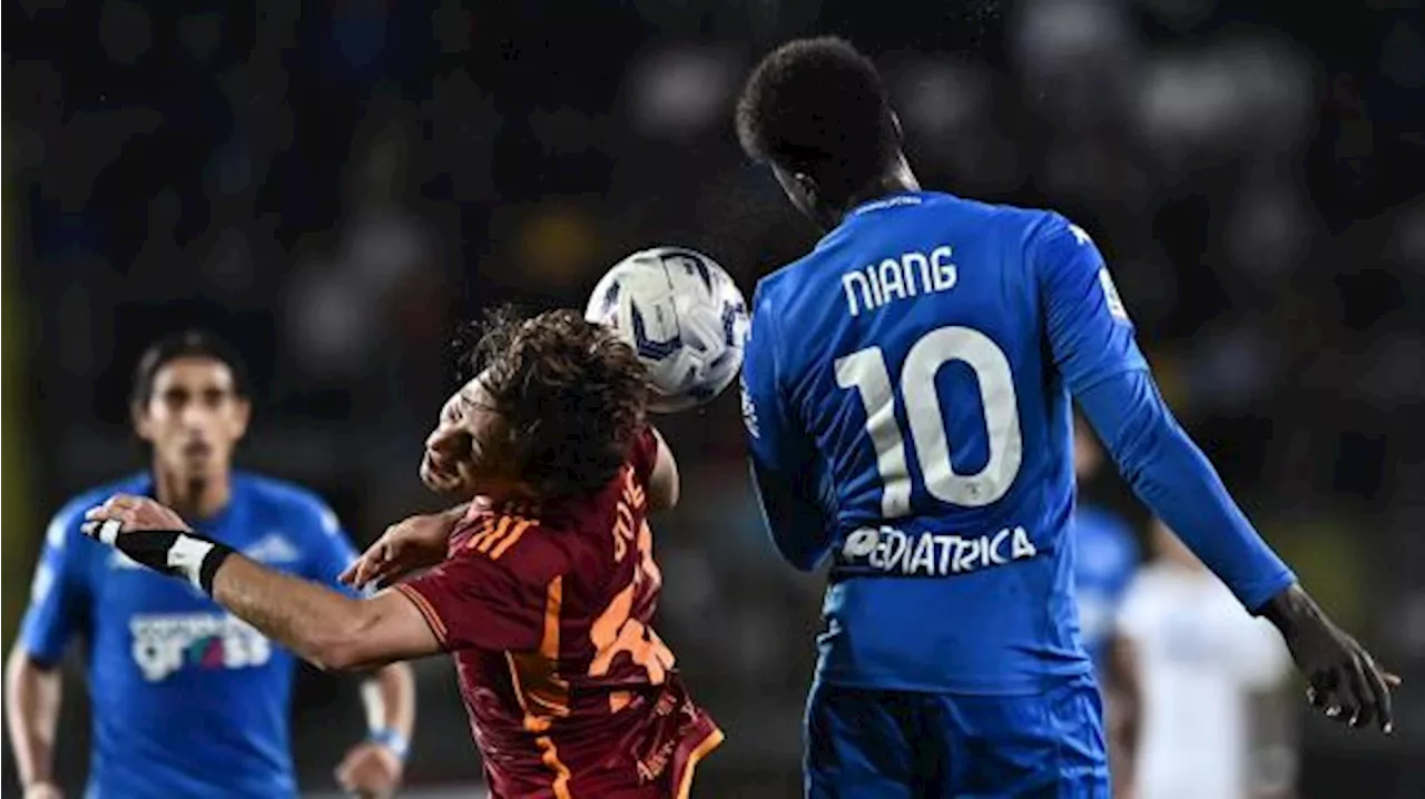 Gol potenzialmente decisivo di Niang: l'Empoli fa il 2-1 sulla Roma e sarebbe salvo