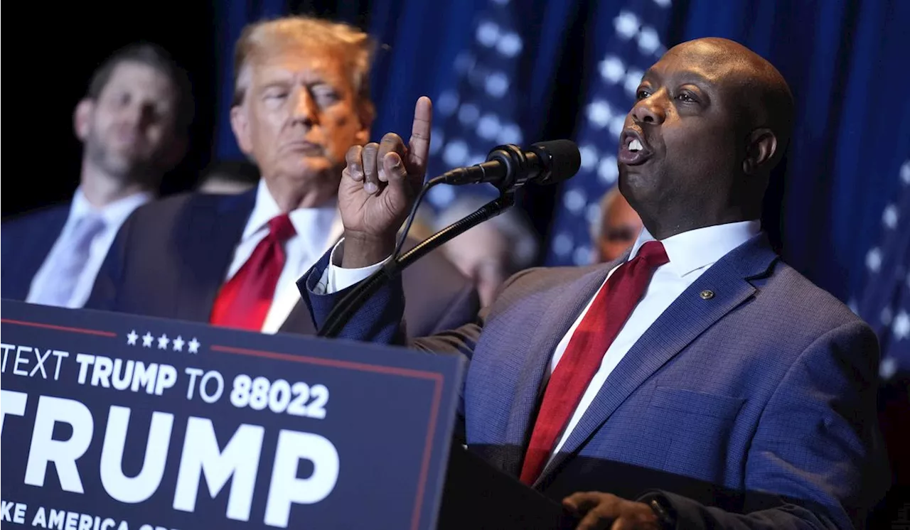 Tim Scott, South Carolina Republican, defends Donald Trump after chilly reaction from Libertarians