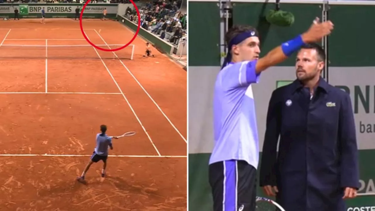 French Open first-round winner Sebastian Ofner rages after Terence Atmane avoids DQ despite hitting fan