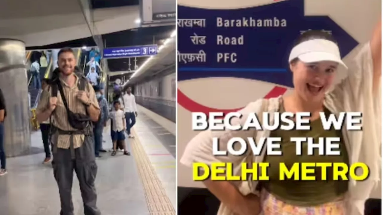 VIDEO: जब Delhi Metro में सफर करने पहुंचे विदेशी पर्यटक, तारीफों के बांधे पुल