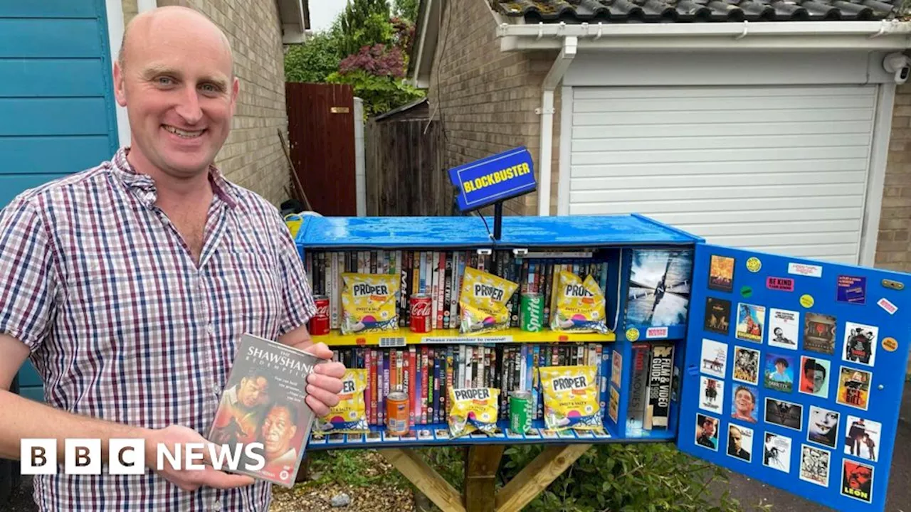 Alderholt resident makes a mini Blockbuster outside his house