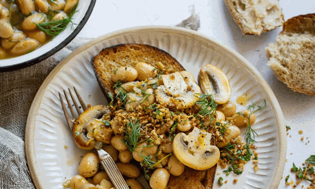 Budget-friendly buttons and beans on toast