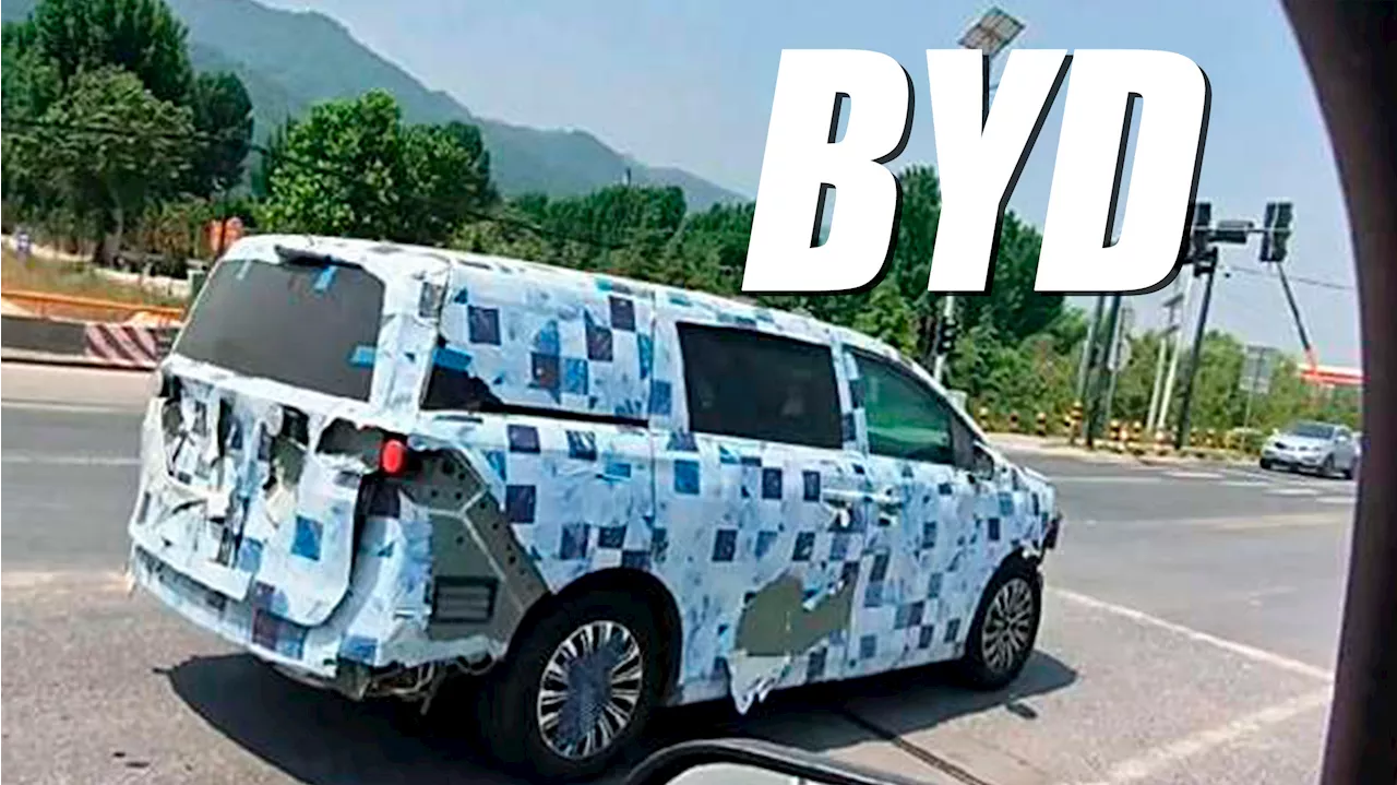 BYD’s Upcoming Plug-In Hybrid MPV Caught Testing With Shredded Camo And Missing Bodywork