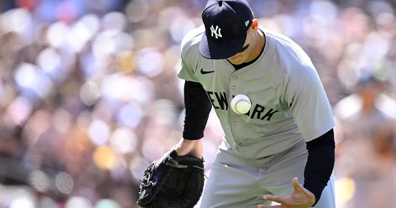 Yankees come unglued on the mound and in the field in 6th inning, lose to Padres