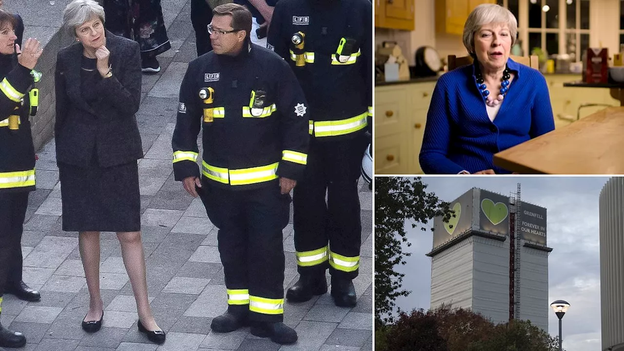 Theresa May admits she should have met Grenfell Tower survivors sooner and takes responsibility for...