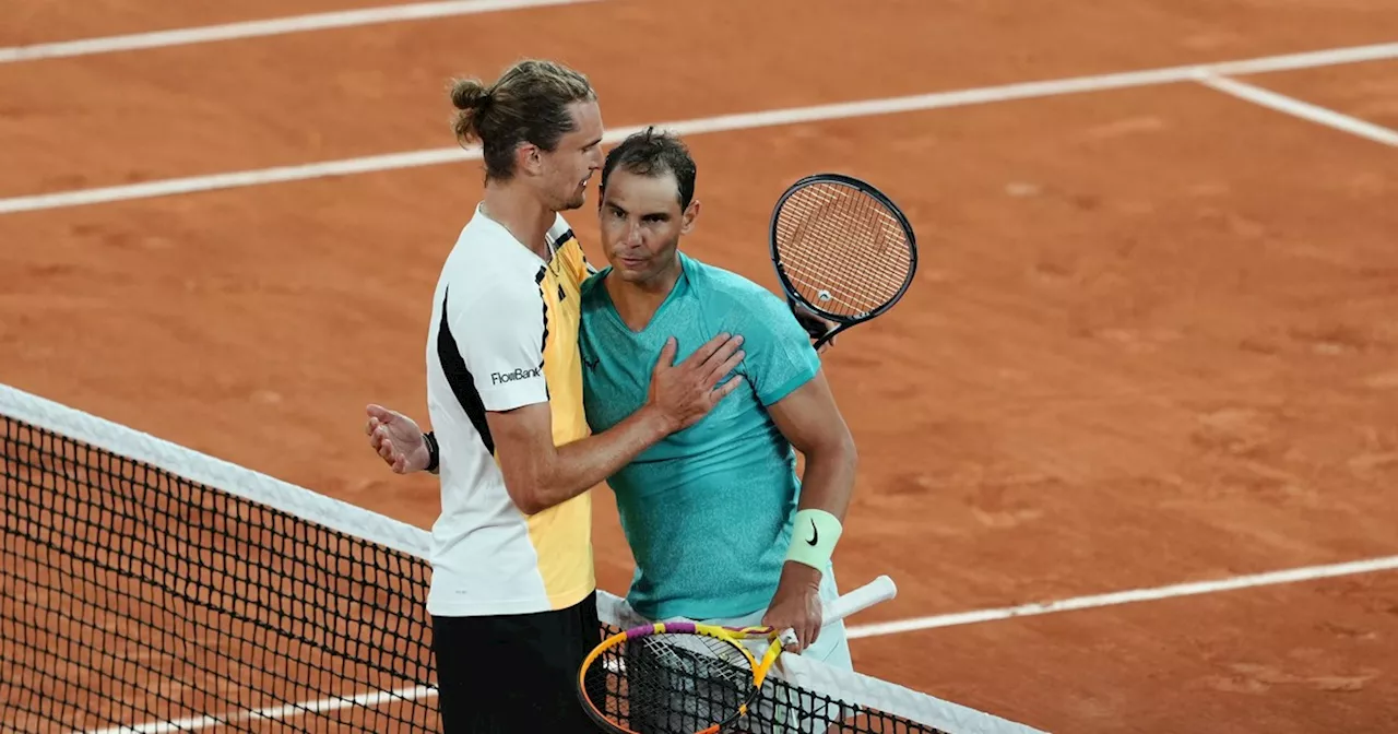 La emoción de Zverev luego de eliminar a Nadal en la primera ronda del Roland Garros