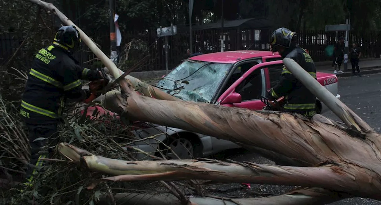 Lluvias y fuertes vientos azotan la CDMX; activan alerta amarilla en 9 alcaldías