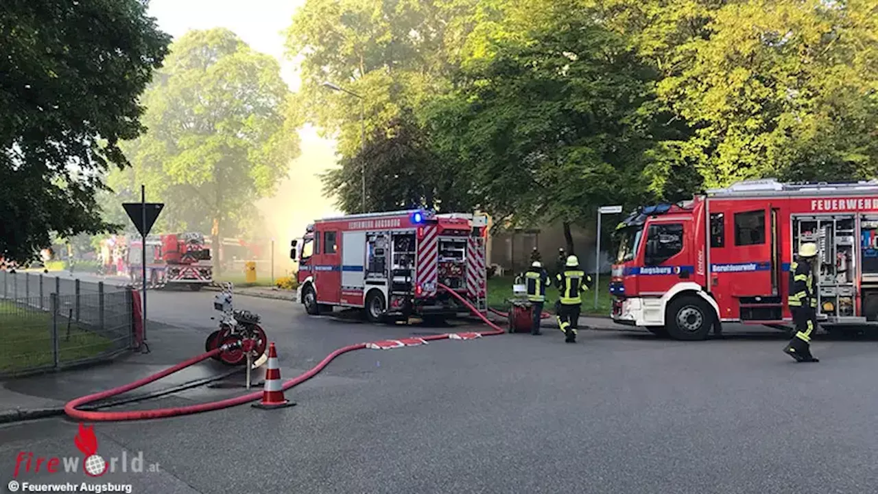 Bayern: Drei Rauchgasverletzte bei intensivem Kellerbrand in Mehrfamilienhaus in Augsburg