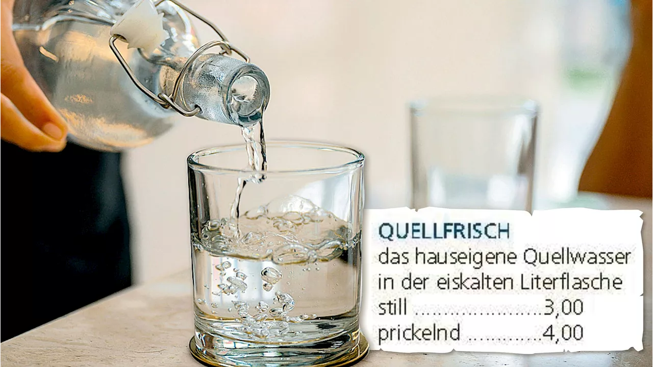 Traditionswirt verlangt 3 Euro für Liter Leitungswasser