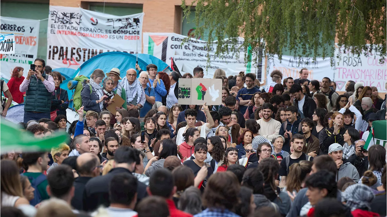 Tres detenidos por delitos d eodio contra la acampada propalestina en Madrid