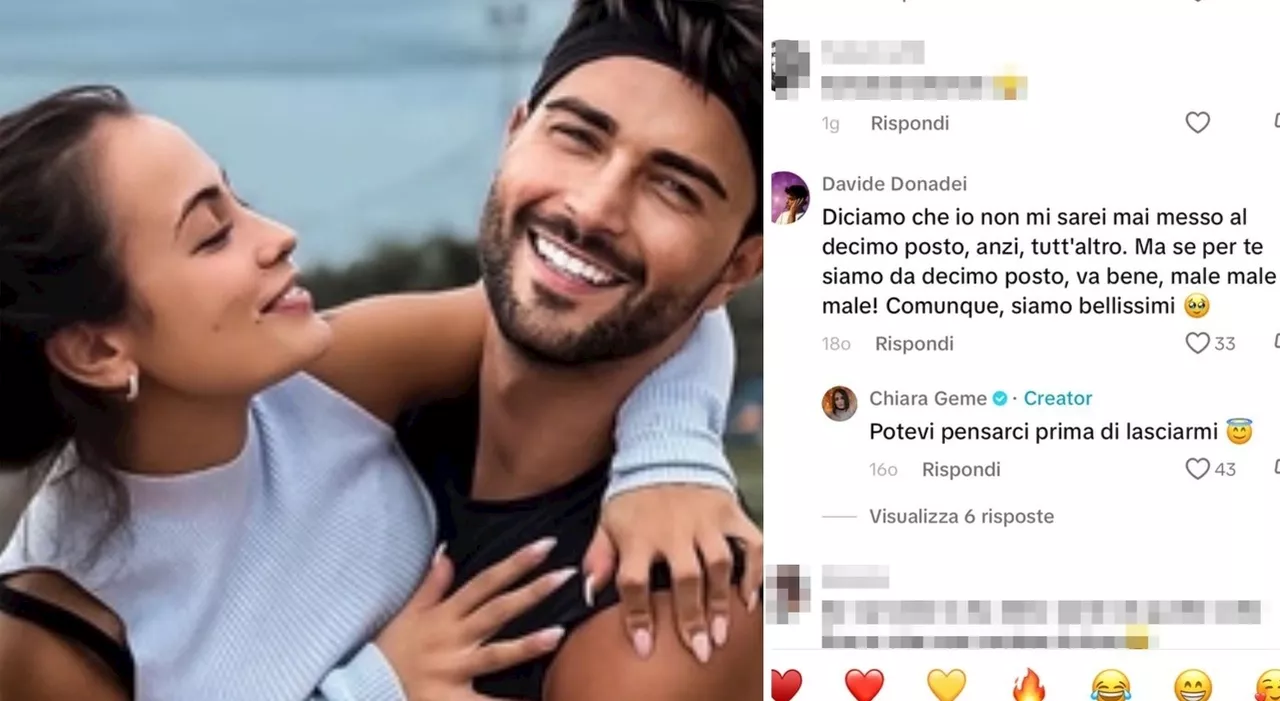 Uomini e Donne, Chiara Geme e la stoccata all’ex Davide Donadei: «Potevi pensarci prima di lasciarmi»