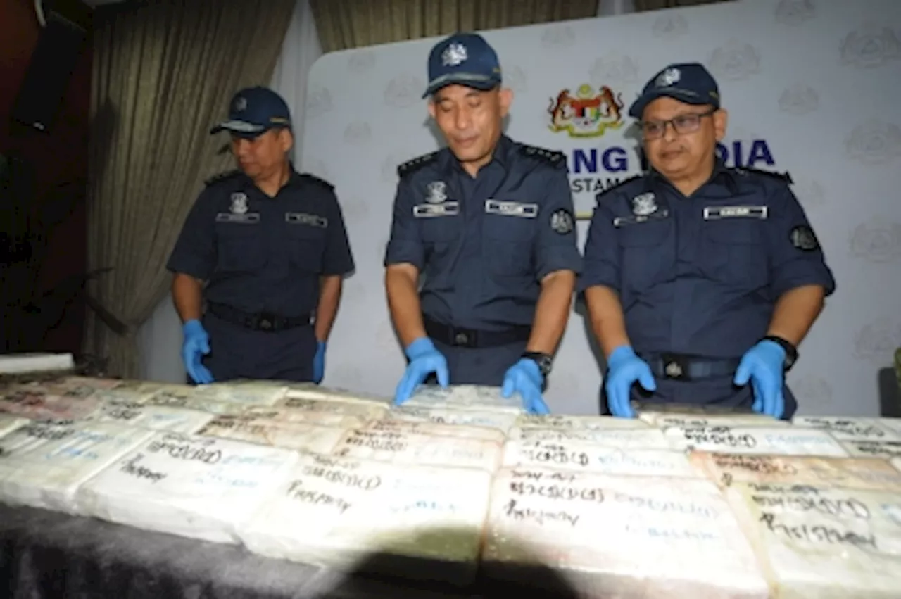 Johor Customs seize cocaine worth RM10.3m hidden in container at Tanjung Pelepas