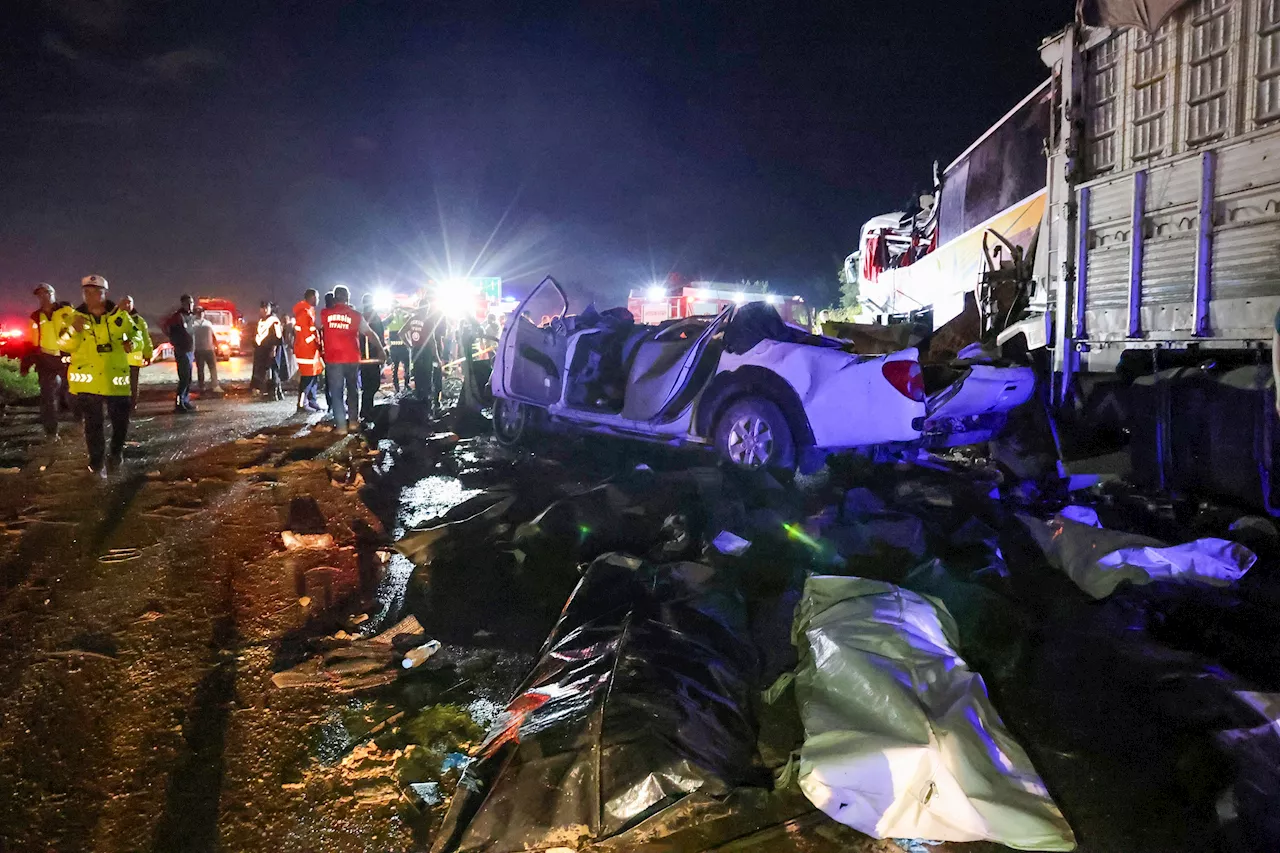 A bus crashes into vehicles in southern Turkey, leaving 10 dead and 39 injured