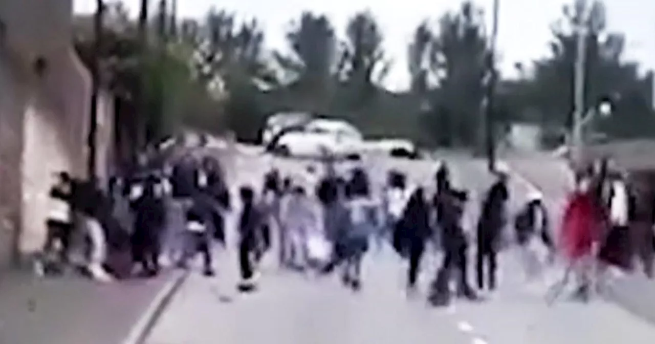 Twenty five arrested after massive street fight leaves 10 injured