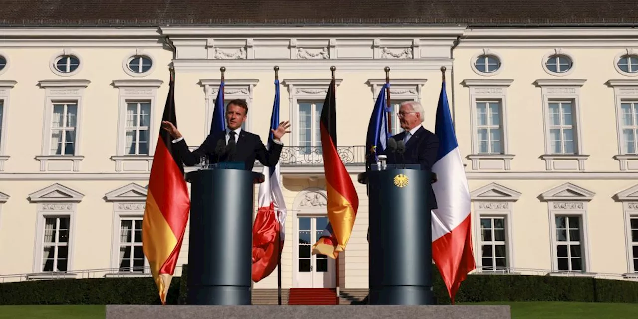 Macron legt Kranz am Denkmal für ermordete Juden Europas nieder