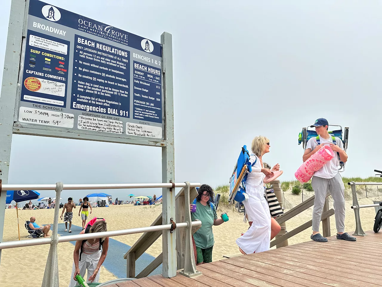 NJ town's beaches open on Sunday for 1st time in 155 years as church group continues court fight