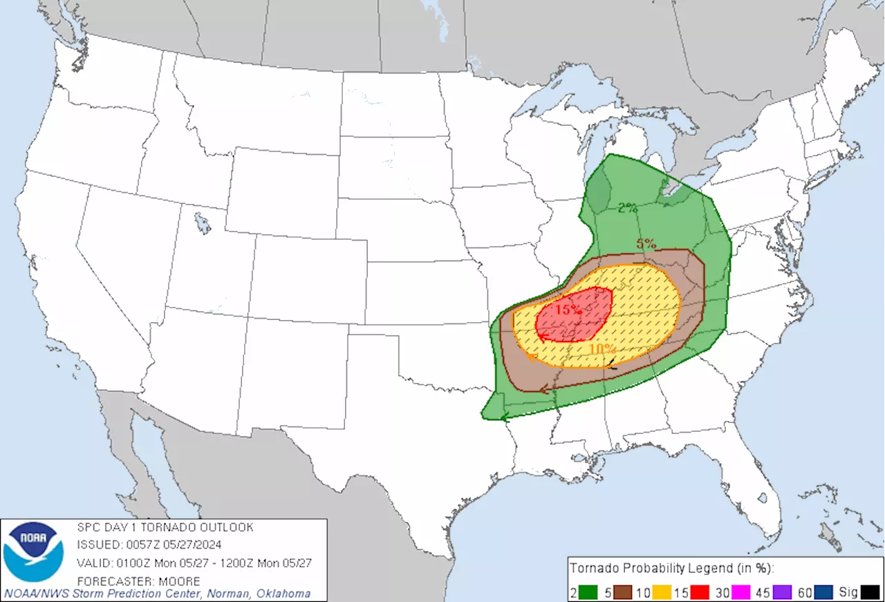 Tornado Watch Issued For 7 States