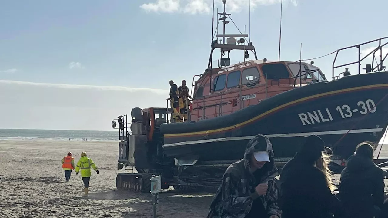 Two coastguard helicopters scrambled to Barmouth Beach after ‘dad and two sons’ got into difficulty...