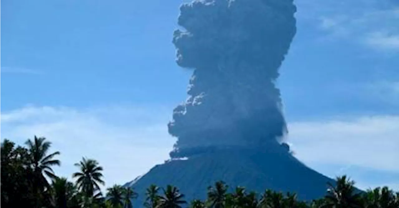 Indonesia’s Mount Ibu erupts again, spews hot ash and sand