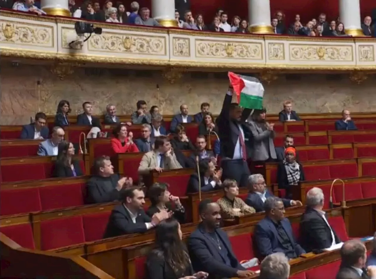 Assemblée nationale : un député LFI brandit un drapeau palestinien, la séance suspendue