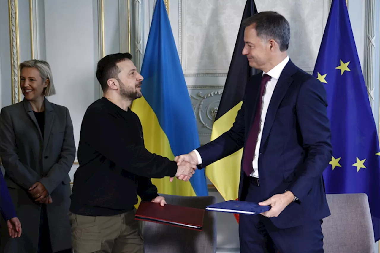 Il presidente dell'Ucraina, Zelenskyj visita il Belgio