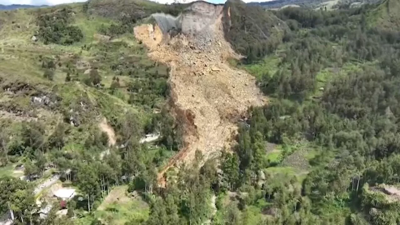 Satellite imagery shows scale of devastation after Papua New Guinea landslide