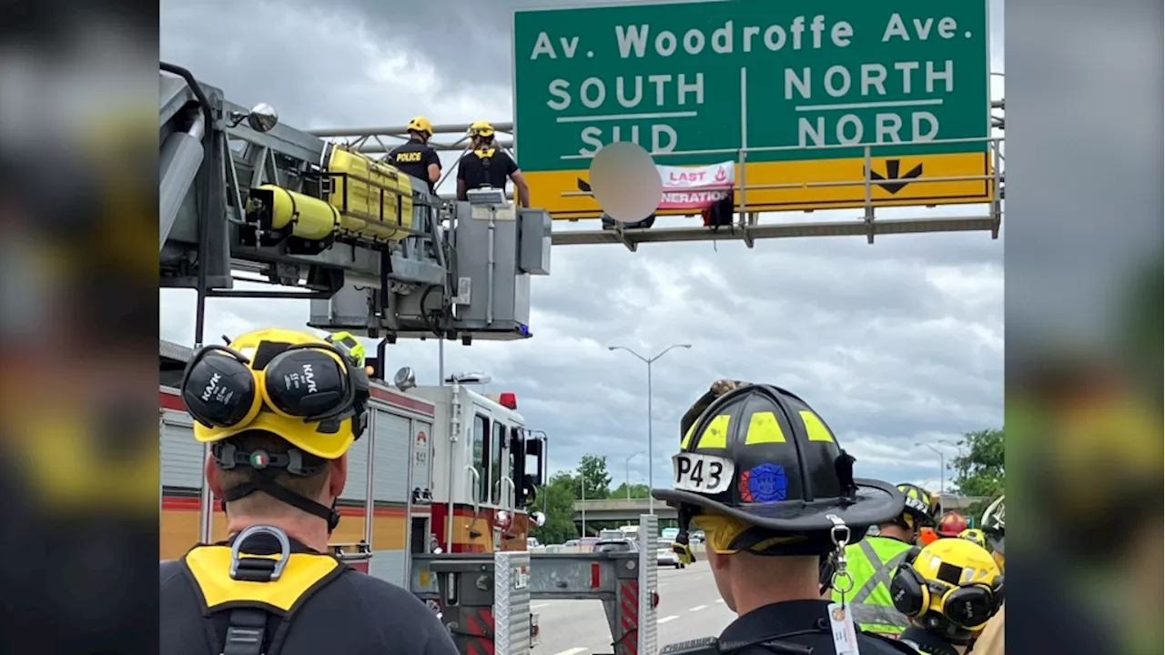 Protesters interrupt Tuesday morning commute on Hwy. 417