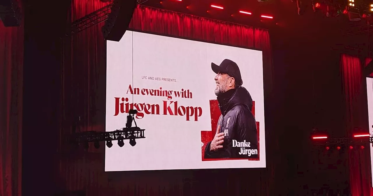 Live updates from An Evening with Jurgen Klopp at the M&S Bank Arena