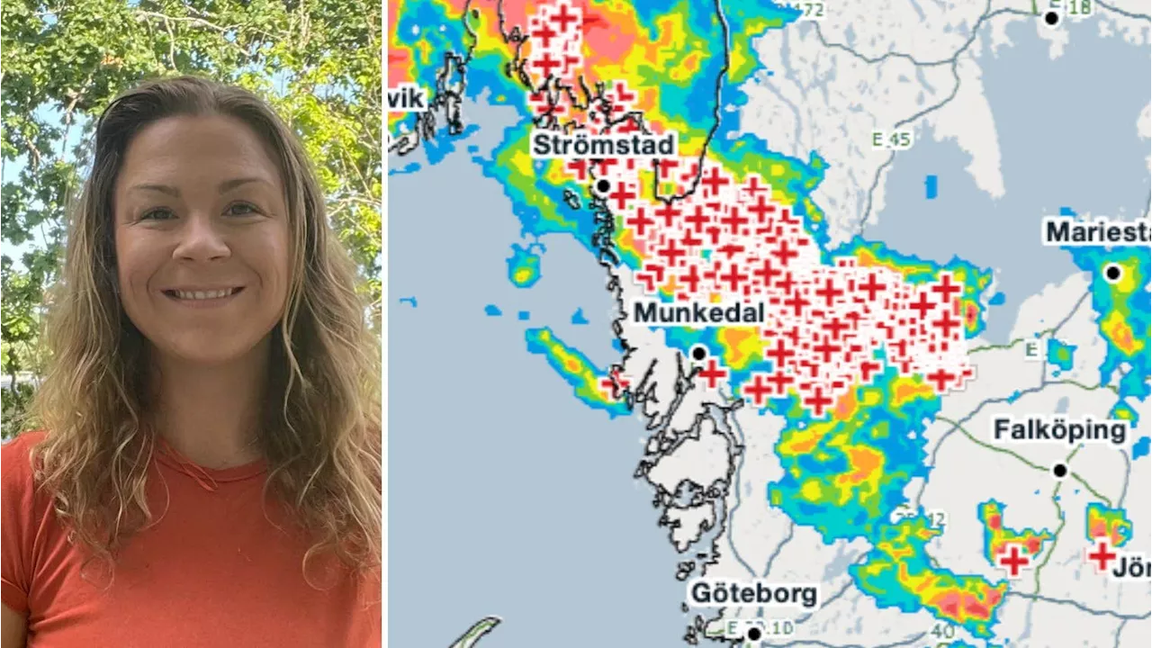 Kraftigt åskoväder i Västra Götaland