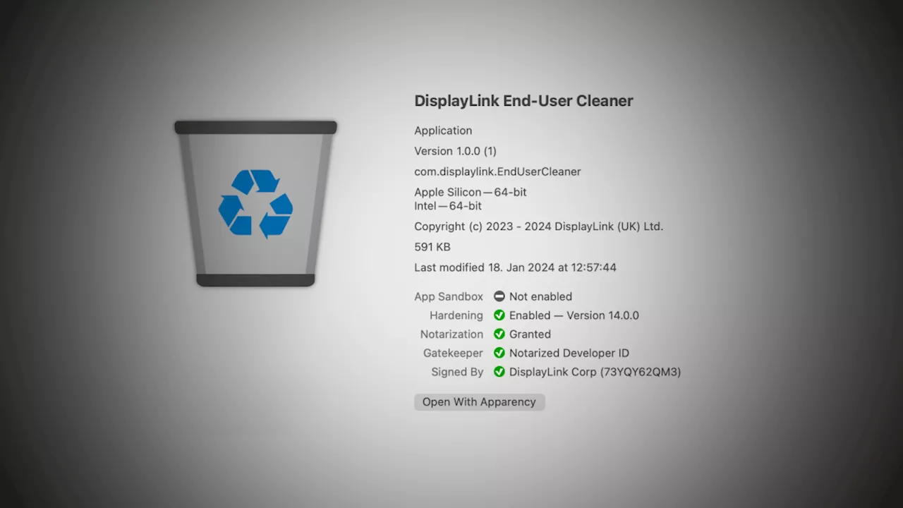 Bildschirmtreiber: Cleaner-App entfernt DisplayLink rückstandsfrei vom Mac