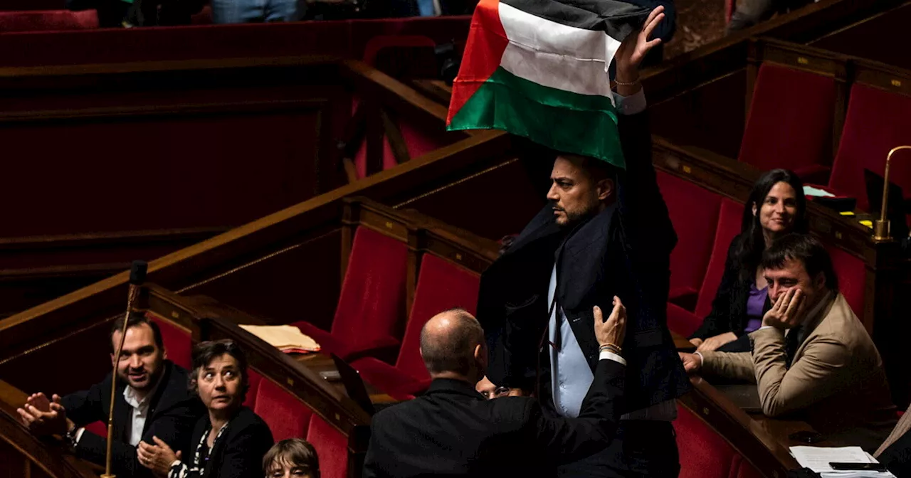 La France Insoumise porta le bandiere palestinesi dentro al Parlamento francese